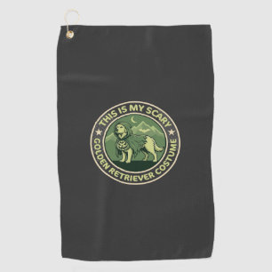 Halloween Golden Retriever This is my Scary_1 Golf Towel