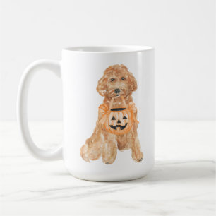 Halloween Goldendoodle Pumpkin Trick or Treating Coffee Mug