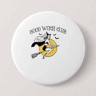 Halloween GOOD WITCH CLUB Retro Vintage Todd 7.5 Cm Round Badge