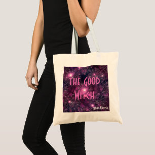 Halloween Good Witch Pink Purple Spider Webs Bokeh Tote Bag