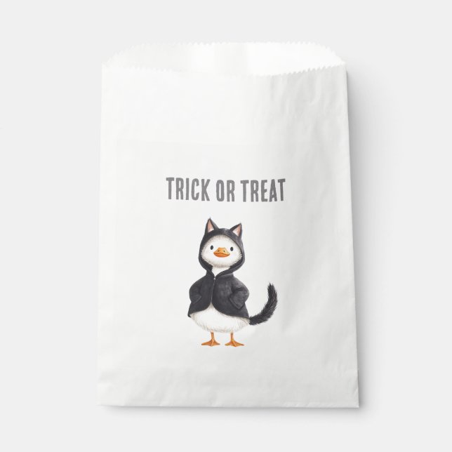 Halloween Goose Black Cat Favour Bag (Front)
