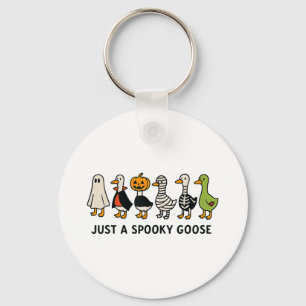 Halloween Goose Costume Funny Cartoon Spooky Anima Key Ring