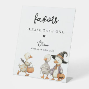Halloween Goose Favours Sign personalised