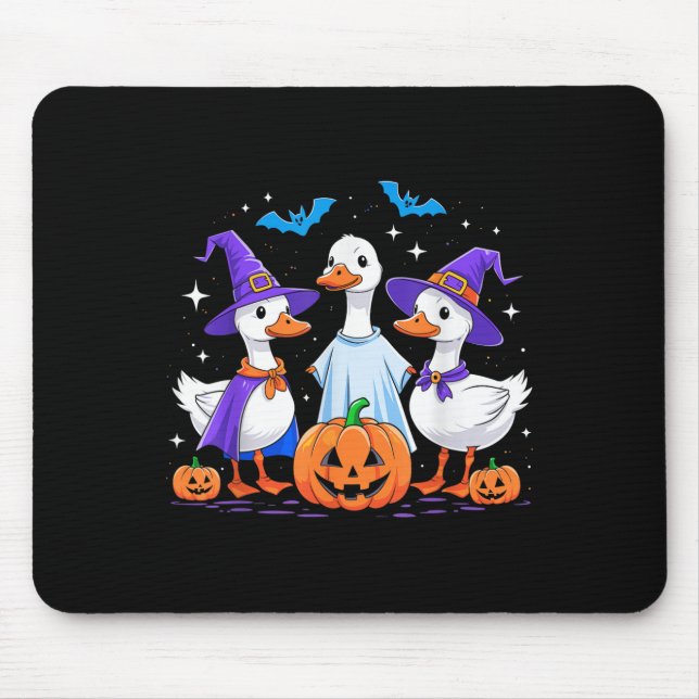 Halloween Goose Ghost Pumpkin Witch Costume Soky F Mouse Pad (Front)