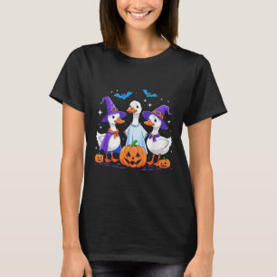 Halloween Goose Ghost Pumpkin Witch Costume Soky F T-Shirt