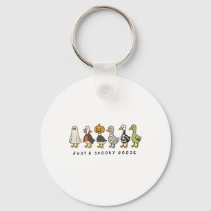 Halloween Goose Just Spooky Funny Halloween Goose Key Ring