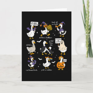Halloween Goose Subtle Resist Trump Liberal Femini Card