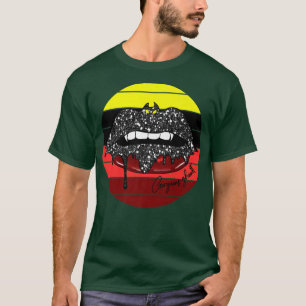 Halloween Gorgeous Ghoul Bat Lips Spooky Witchy Re T-Shirt