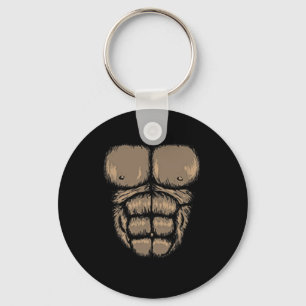 Halloween Gorilla Chest Costume Cute Monkey Muscle Key Ring