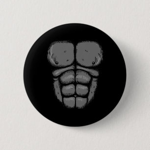 Halloween Gorilla Monkey Belly Chest Costume Men B 6 Cm Round Badge