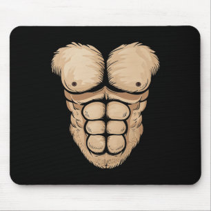 Halloween Gorilla Monkey Belly Chest Costume Men B Mouse Pad