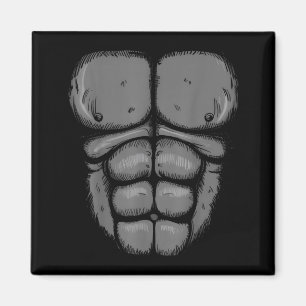 Halloween Gorilla Monkey Belly Chest Costume Men Magnet