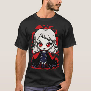 Halloween Goth Chibi Vampire Girl T-Shirt