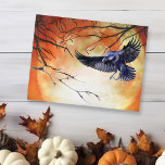 Halloween Goth Raven Crow Moon Scene Postcard<br><div class="desc">This design was created through digital art. It may be personalised by clicking the customise button and changing the colour, adding a name, initials or your favourite words. Contact me at colorflowcreations@gmail.com if you with to have this design on another product. See more of my creations or follow me at...</div>