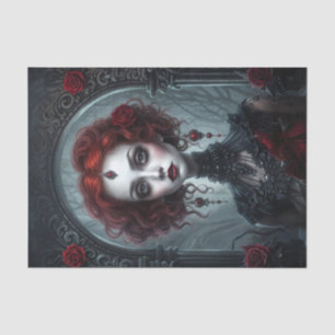 Halloween Goth Red Vamp Queen  Tissue Paper