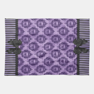 Halloween Gothic Baroque Skulls Towel