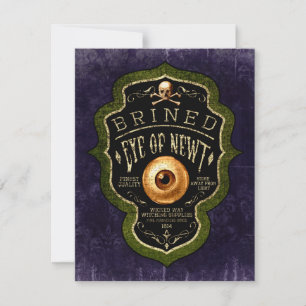 Halloween Gothic Eye Of Newt Witch Potion Vintage Card