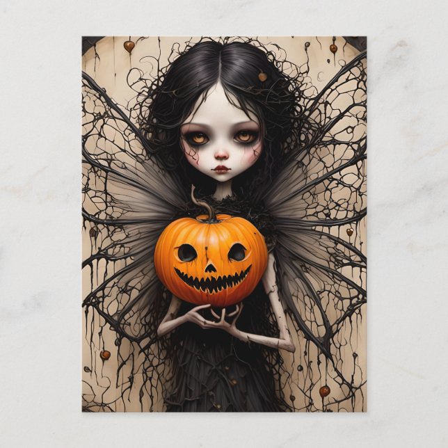 Halloween Gothic Fairy Postcard (Front)