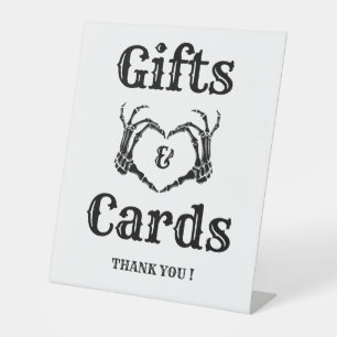 Halloween Gothic Gift and cards Skull hands Sign