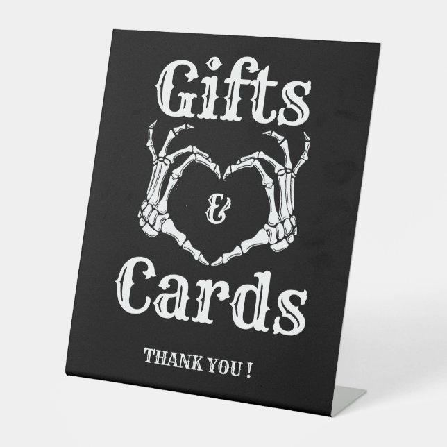 Halloween Gothic Gift and cards Skull hands Sign (Front)