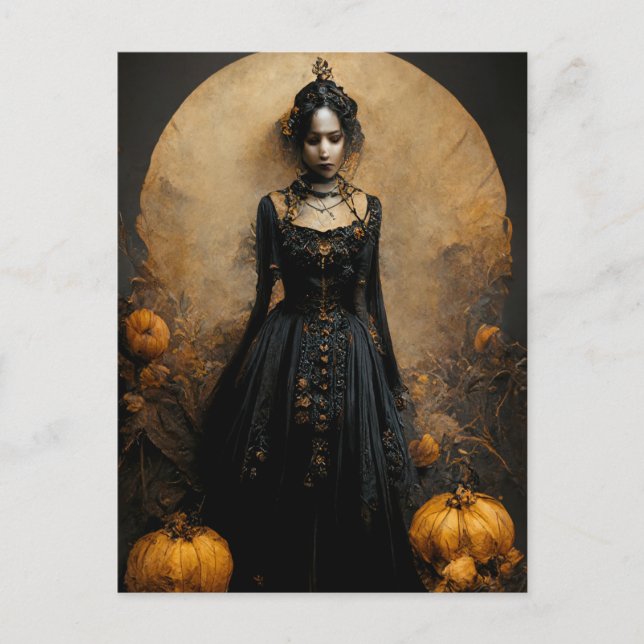 Halloween Gothic Girl Postcard (Front)