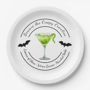 Halloween Gothic Haunted Slime Drink Spooky Gr Paper Plate