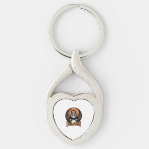 Halloween Gothic Skeleton Fortune Teller Vector Ar Key Ring