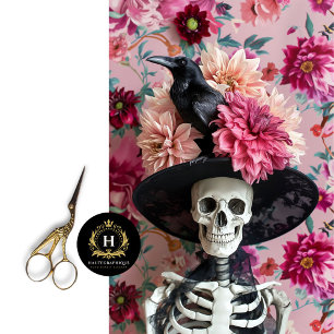 Halloween Gothic Skeleton Skull Decoupage Tissue Paper