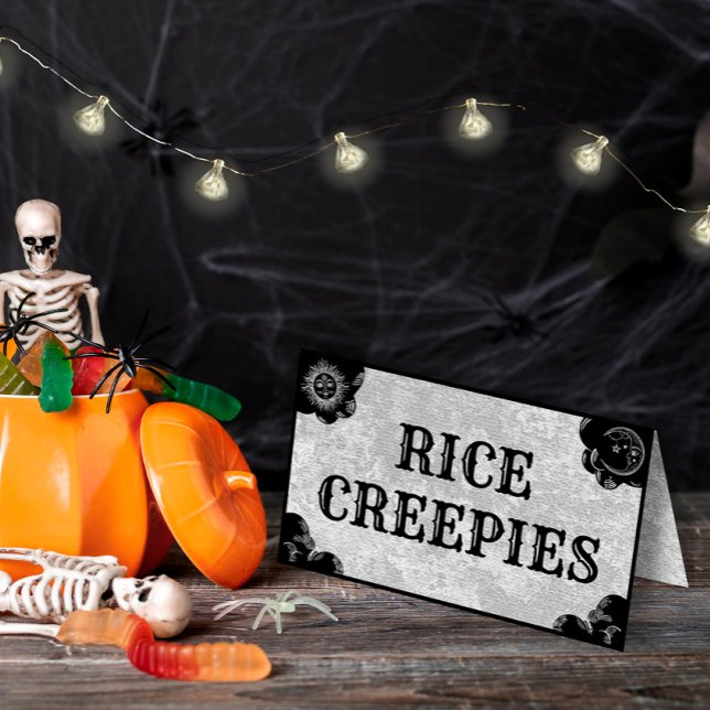 Halloween & Gothic Spirit Board Folded Food Label Place Card (Creator Uploaded)