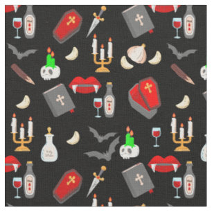 halloween gothic vampire hunter garlic dagger fang fabric