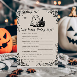 Halloween Gothic Vintage Who Knows Daddy Best Game