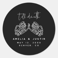 Halloween Gothic Wedding Favour Stickers