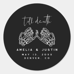 Halloween Gothic Wedding Favour Stickers