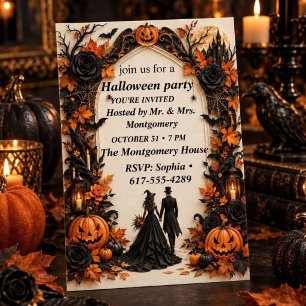 Halloween Gothic Wedding Invitation