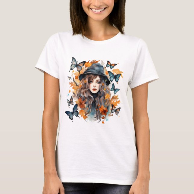 Halloween gothic witch T-Shirt (Front)