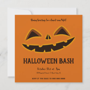 Halloween Gourd-eous Night  Invitation
