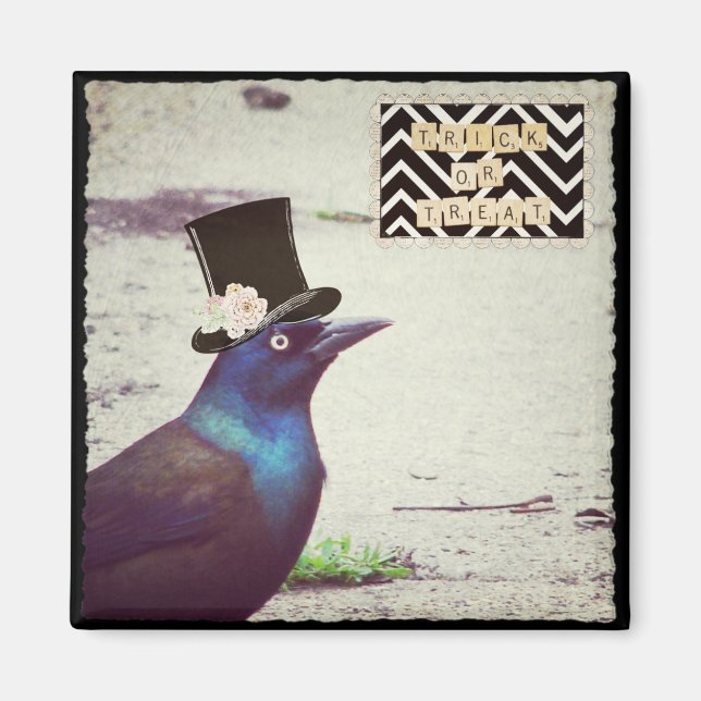 Halloween Grackle Magnet (Front)
