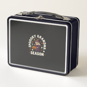 Halloween Grandma Magic Metal Lunch Box