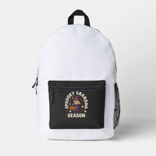 Halloween Grandma Magic Printed Backpack