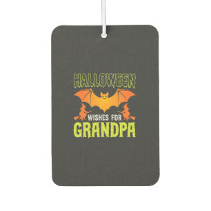 Halloween Grandpa Bat Witch Wishes Car Air Freshener