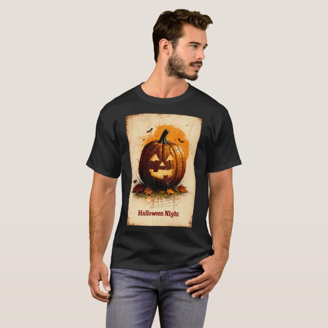 Halloween Graphic – Unique 1960s Style T-Shirt (Front Full)
