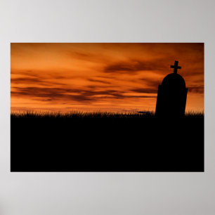 Halloween grave poster