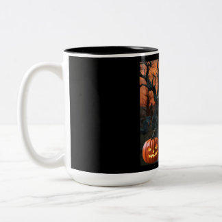 Halloween gravestone humour “Ben M Balmed” Two-Tone Coffee Mug