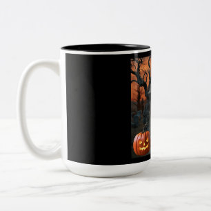"Halloween gravestone humour “Pastor Prime” Two-Tone Coffee Mug