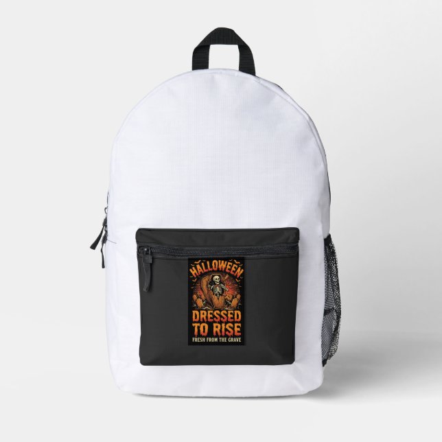 Halloween Graveyard Costume Awakening Printed Backpack (Front)