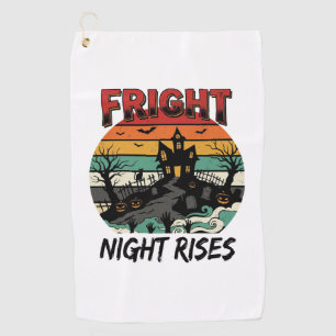 Halloween Graveyard Fright Night Golf Towel