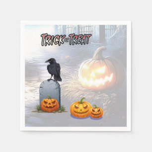 Halloween Graveyard Napkin