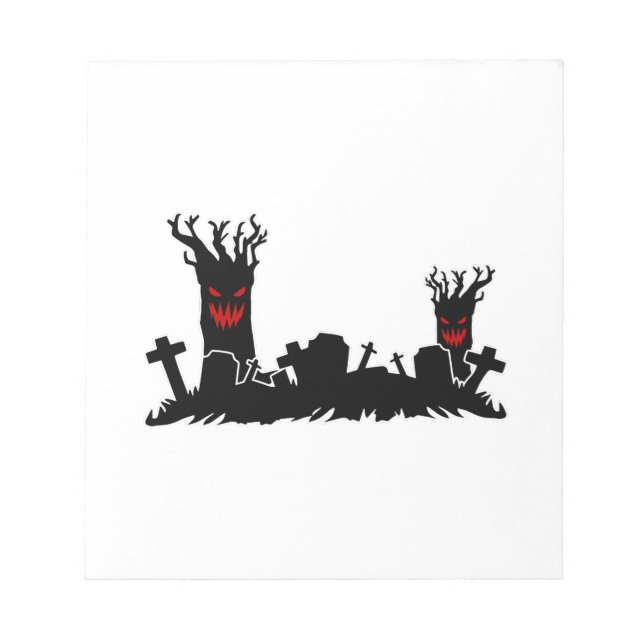 Halloween Graveyard Notepad (Front)