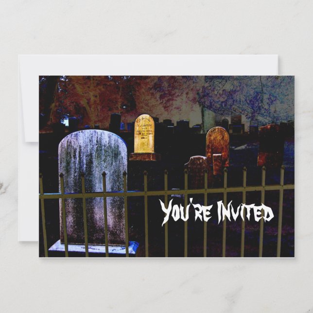 Halloween Graveyard Party Invitation (Front)