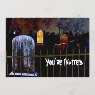 Halloween Graveyard Party Invitation